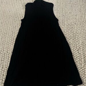 Black Sleeveless TurtleNeck Dress